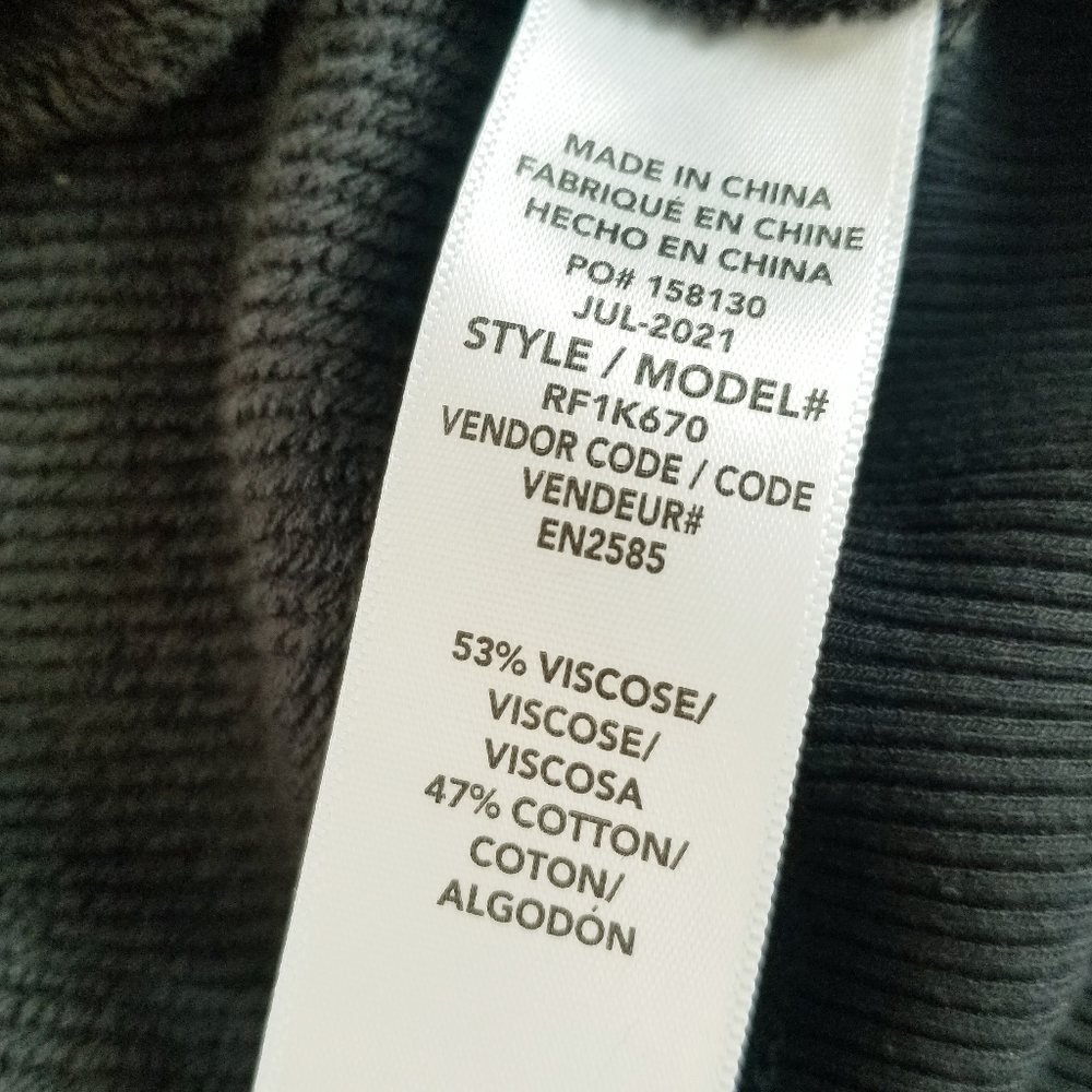 Splendid Black Long Sleeve Pullover Sweatshirt Ribbed Waistband Lounge Wear EUC - Picture 12 of 12
